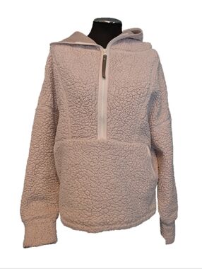 Women's PrAna Polar Escape Half Zip high pile fleece, Medium, Cream